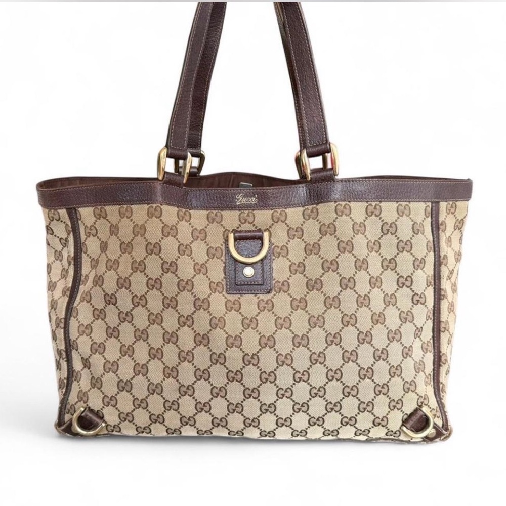 Gucci Abbey GG Canvas Monogram Tote Bag with COA - Picture 3 of 17